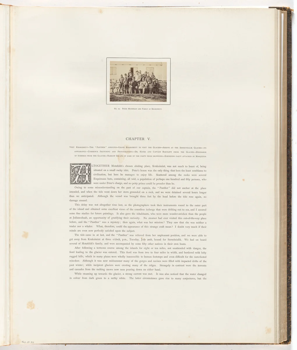 “Peter Motzfeldt and family at Kraksimiut” by George P. Critcherson, John L. Dunmore, William Bradford, photograph, 1869