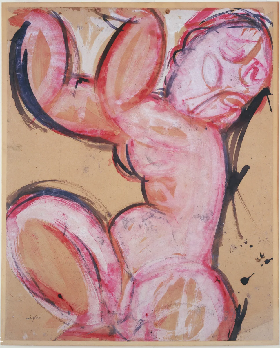 Caryatid by Amedeo Modigliani, drawing, 1914