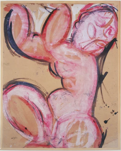 Caryatid by Amedeo Modigliani, drawing, 1914