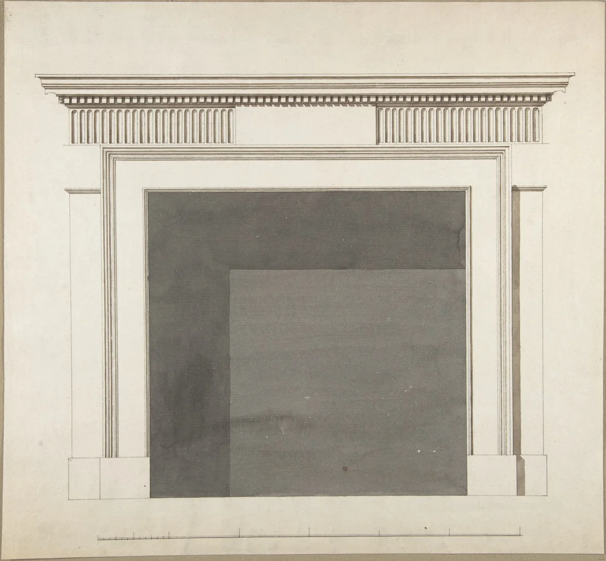 Design for a Chimneypiece by Robert Adam, drawing, 1750-1800