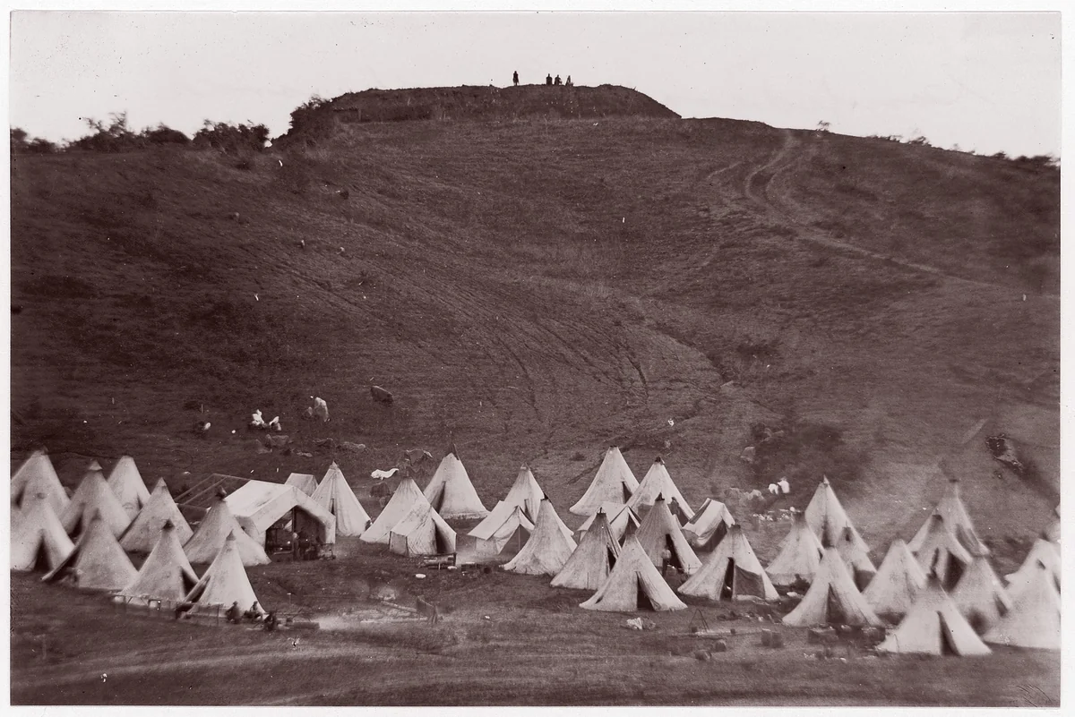 Confederate Earthworks, Belle Plain, Virginia by James Gardner, photograph, 1863