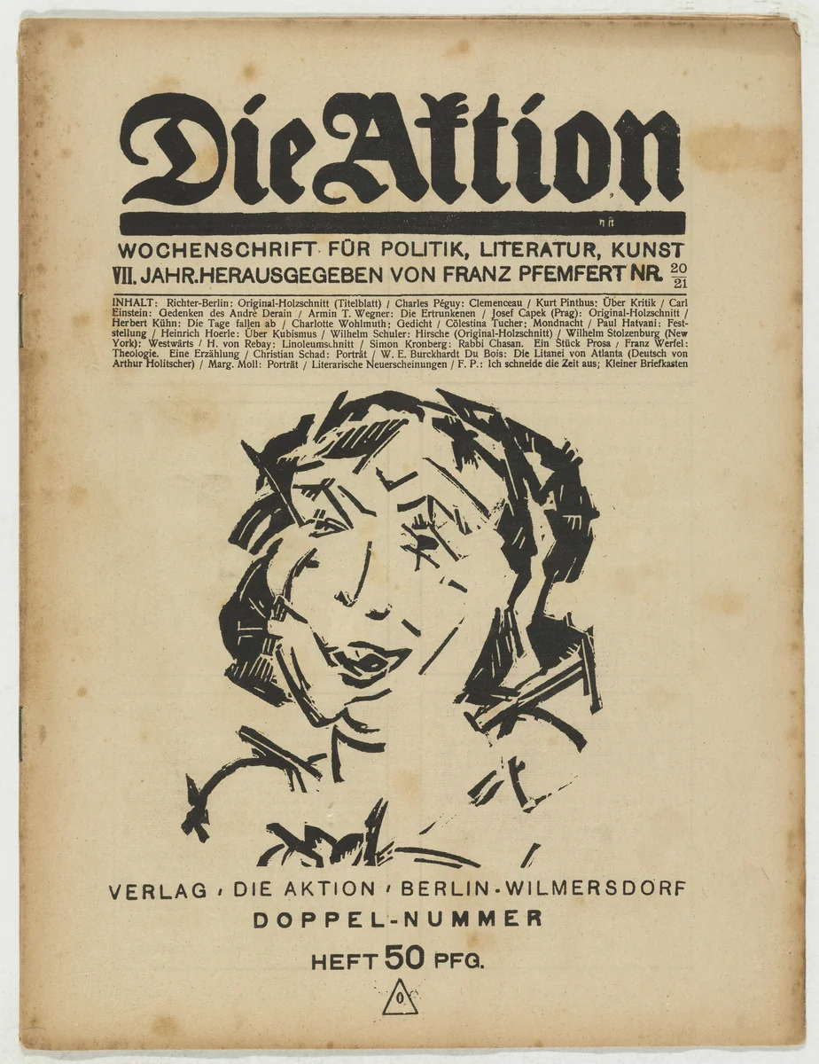 Die Aktion, vol. 7, no. 20/21 by Hans Richter, periodical, 1917