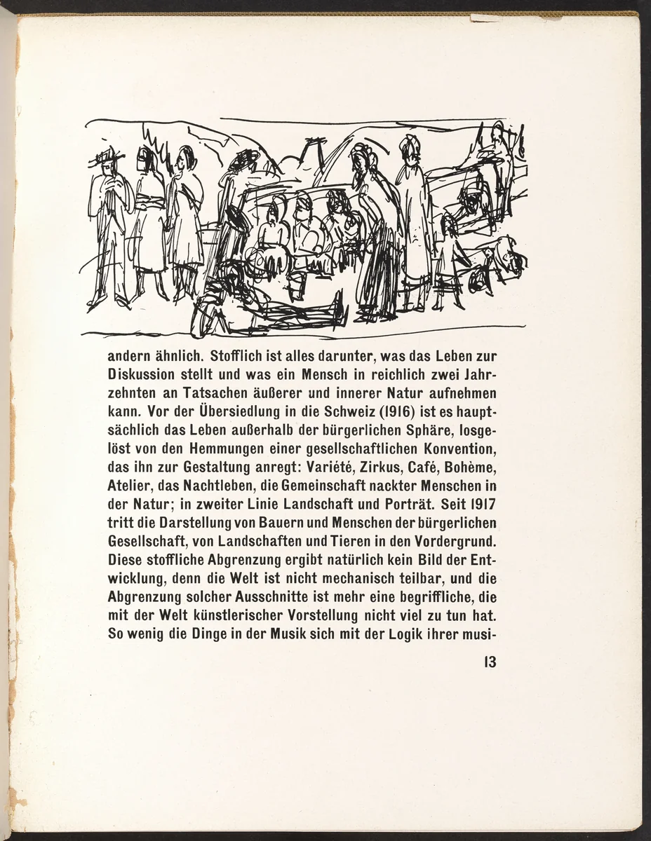 In-text plate from Kirchner Zeichnungen (Kirchner Drawings) by Ernst Ludwig Kirchner, volume, 1925