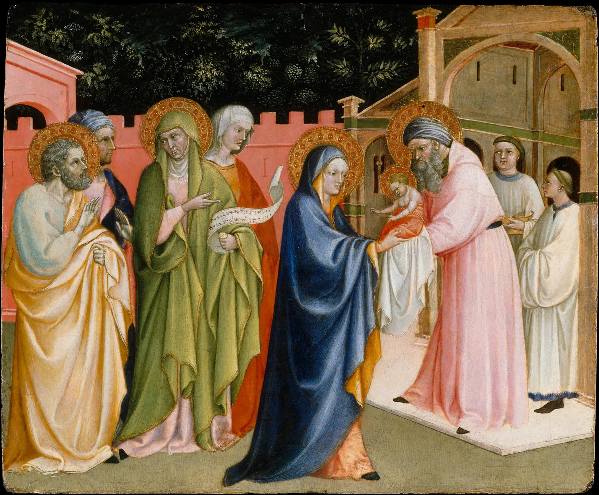 The Presentation in the Temple by Alvaro Pirez, painting, 1400-1420