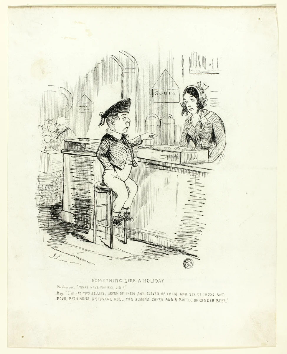 Something Like a Holiday by John Leech, drawing, 1837-1864