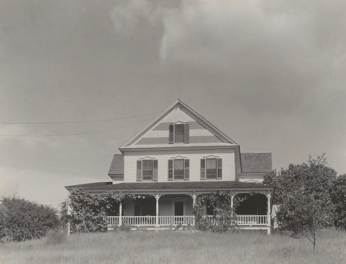 House on the Hill, Lake George by Alfred Stieglitz, photograph, 1922-1924