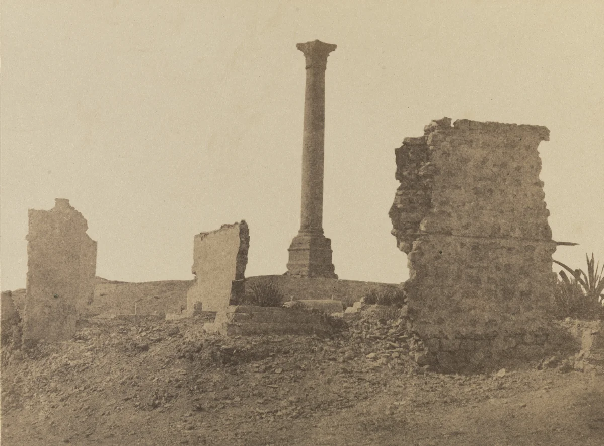 Pompey's Pillar, Alexandria by Unidentified Photographer, photograph, 1850