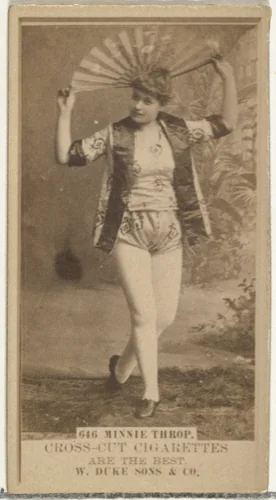 Card Number 646, Minnie Thorp, from the Actors and Actresses series (N145-3) issued by Duke Sons & Co. to promote Cross Cut Cigarettes by W. Duke, Sons & Co., photograph, 1880-1889
