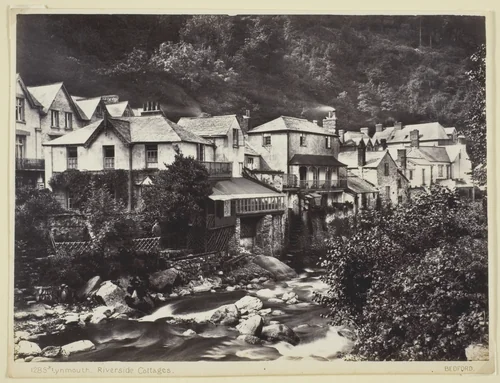 Lynmouth, Riverside Cottages by Francis Bedford, photograph, 1860-1894