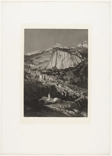 Moonlight (Mondnacht) from Intermezzi, Opus IV by Max Klinger, print, 1881