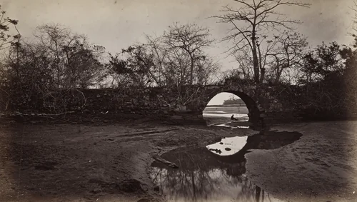 Bridge near the Beach, Old Panama by Eadweard Muybridge, photograph, 1875