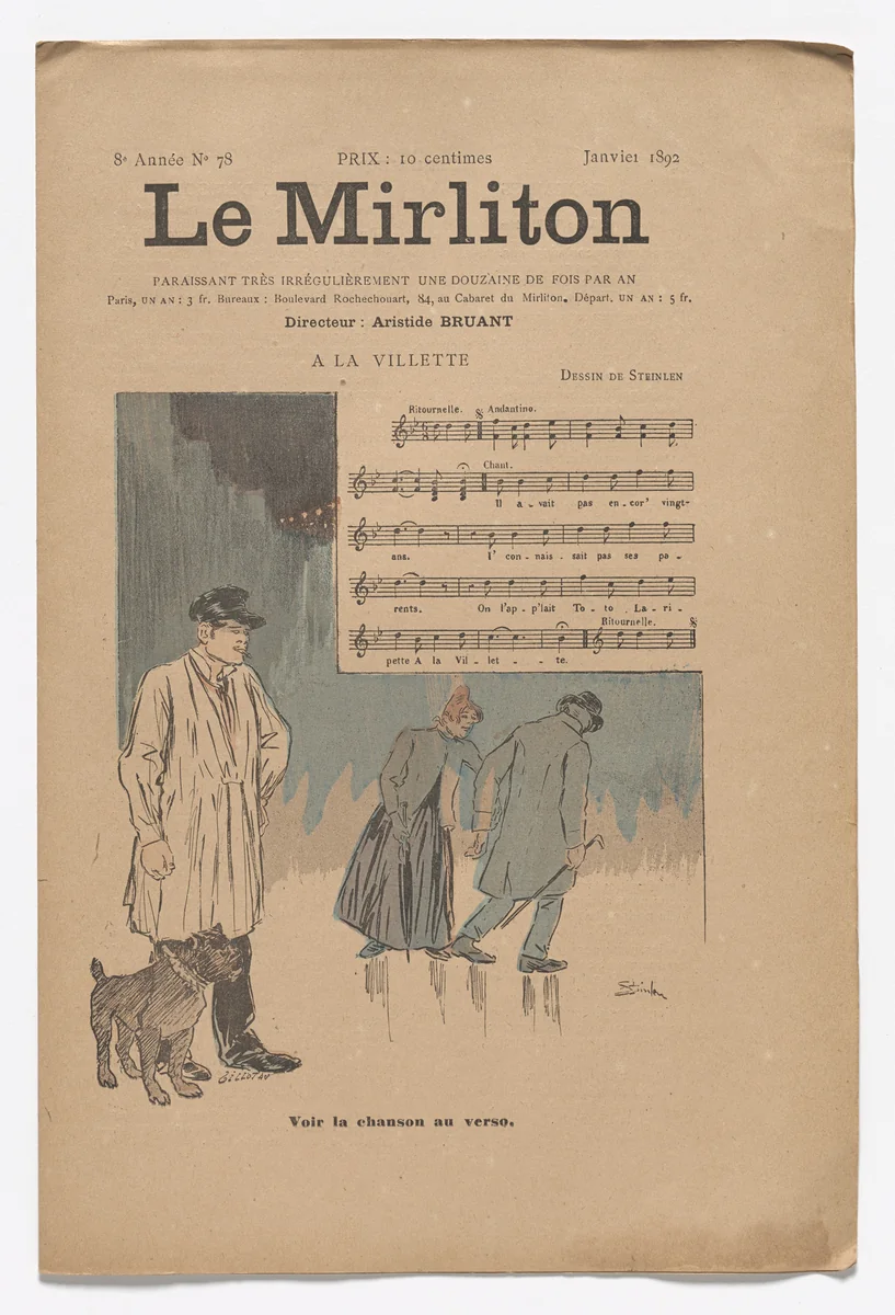 Le Mirliton, no. 78 by Théophile-Alexandre Steinlen, periodical, 1892