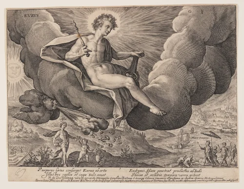 Eurus, from The Winds by Crispijn van de Passe I, print, 1603