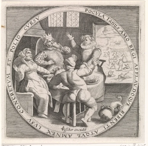 Januari: Driekoningen by anonymous, print, 1574-1687