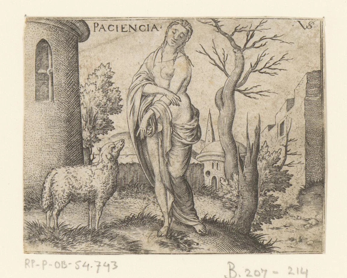 Geduld (Patientia) by Unknown, print, 1524-1562