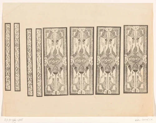 Acht kaders met siermotief by Carel Adolph Lion Cachet, print, 1919