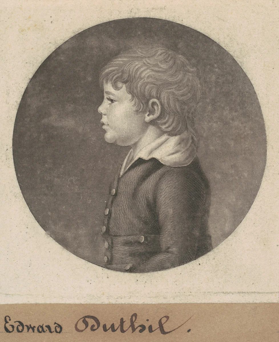 Edward Dutilh by Charles B. J. Févret de Saint-Mémin, print, 1802