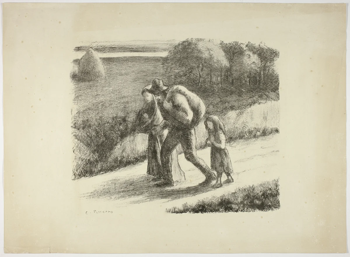 The Vagabonds by Camille Pissarro, print, 1896