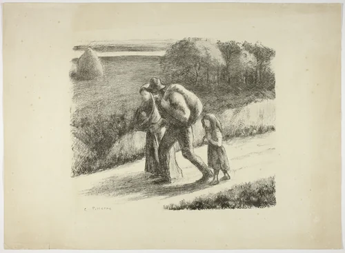 The Vagabonds by Camille Pissarro, print, 1896