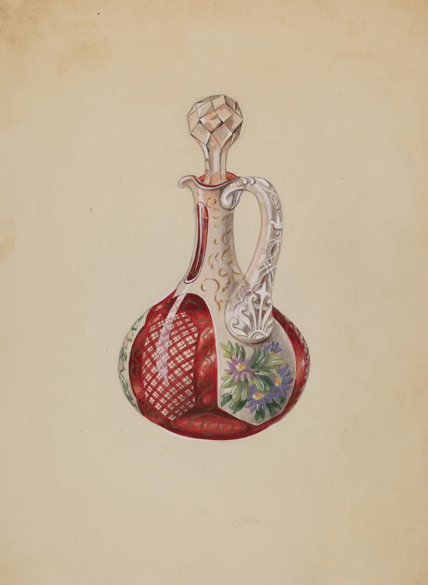 Vinegar Cruet by Robert Stewart, index of american design, 1936