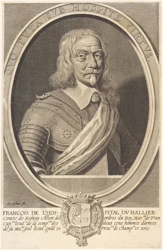 François de l'Hospital du Hallier by Michel Lasne, print, 1590-1667