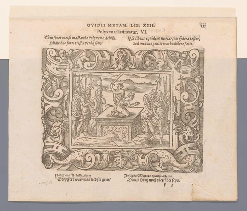 Offer van Polyxena by Virgilius Solis, print, 1569