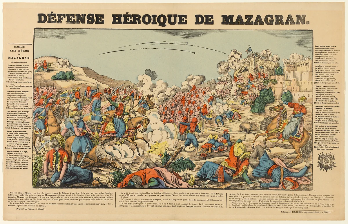 Heroic Defense of Mazagran by Unknown Artist, print, 1801-1900
