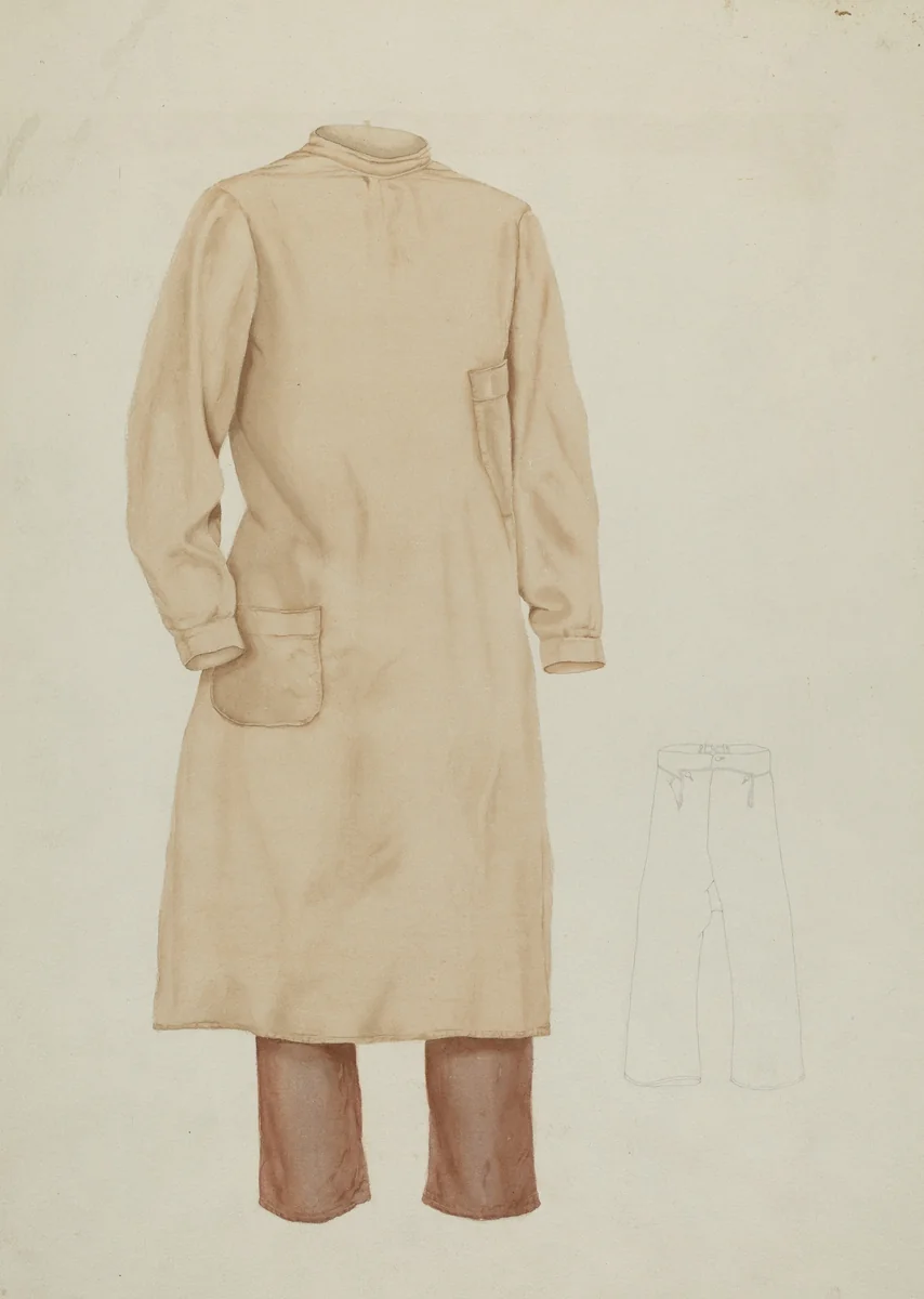 Man's Smock and Trousers by Frances Cohen, index of american design, 1936