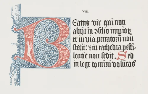 Art of the Lithograph: Psalter- Initial B, Plate VIII by Alois Senefelder, print, 1818-1819
