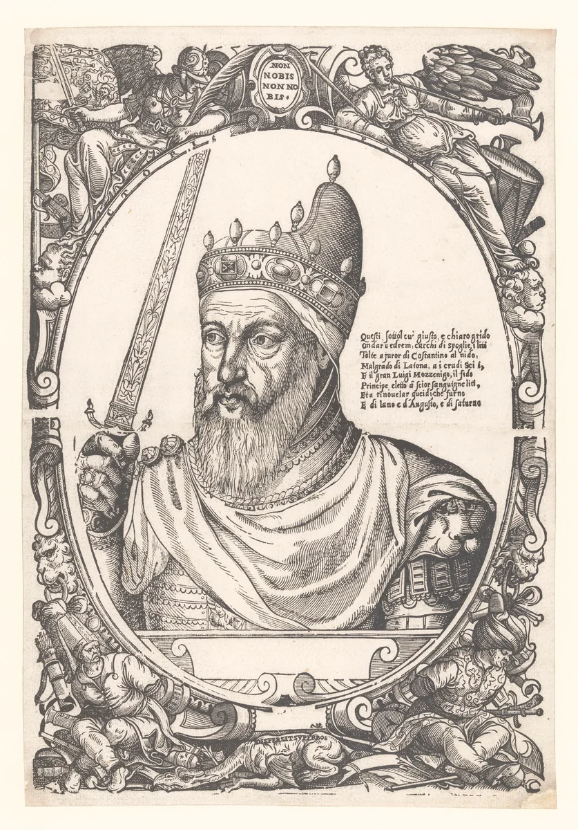 Portret van doge Alvise I Mocenigo by anonymous, print, 1570-1572