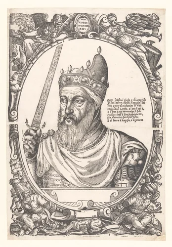 Portret van doge Alvise I Mocenigo by anonymous, print, 1570-1572