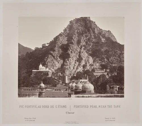 Fortified Peak, Near the Tank, Ulwur by Louis-Théophile Marie Rousselet, photograph, 1865-1870