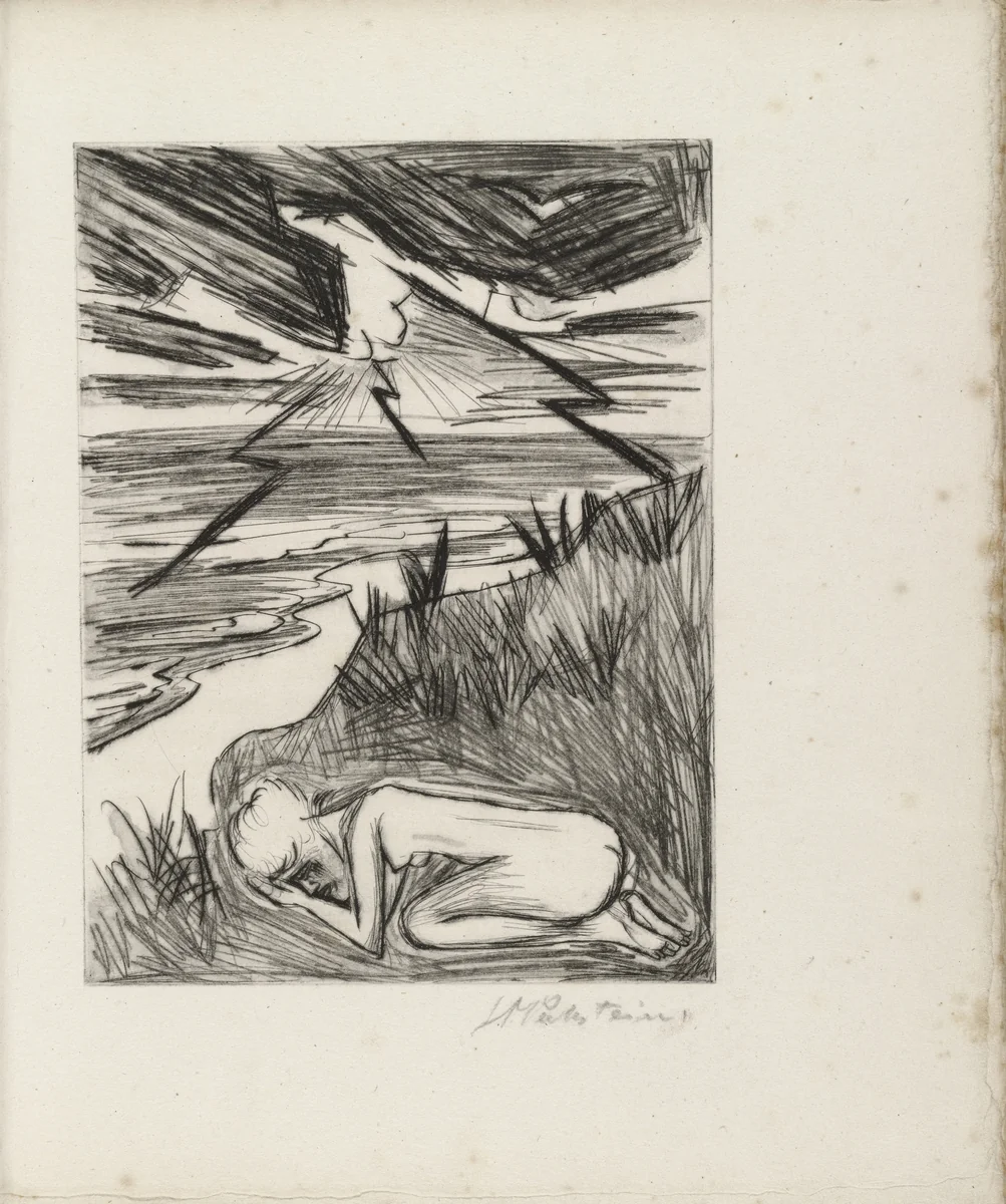 Plate (facing page 20) from Yali und sein weisses Weib by Max Pechstein, illustrated book, 1923