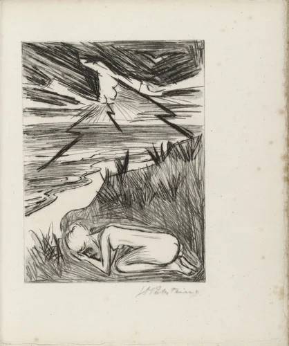 Plate (facing page 20) from Yali und sein weisses Weib by Max Pechstein, illustrated book, 1923