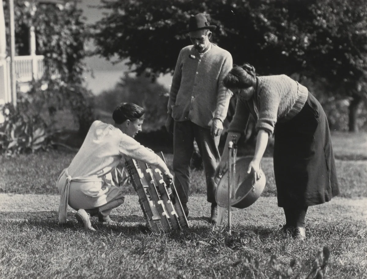 Georgia O'Keeffe, Elizabeth Davidson, and Fred Varnum by Alfred Stieglitz, photograph, 1920