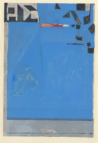 Blue with Red by Richard Diebenkorn, print, 1987