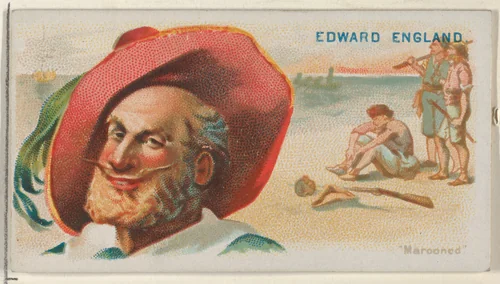 Edward England, Marooned, from the Pirates of the Spanish Main series (N19) for Allen & Ginter Cigarettes by Allen & Ginter, print, 1886-1891