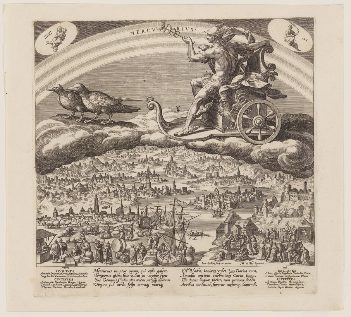 Mercurius, from The Seven Planets by Jan Sadeler I, print, 1585