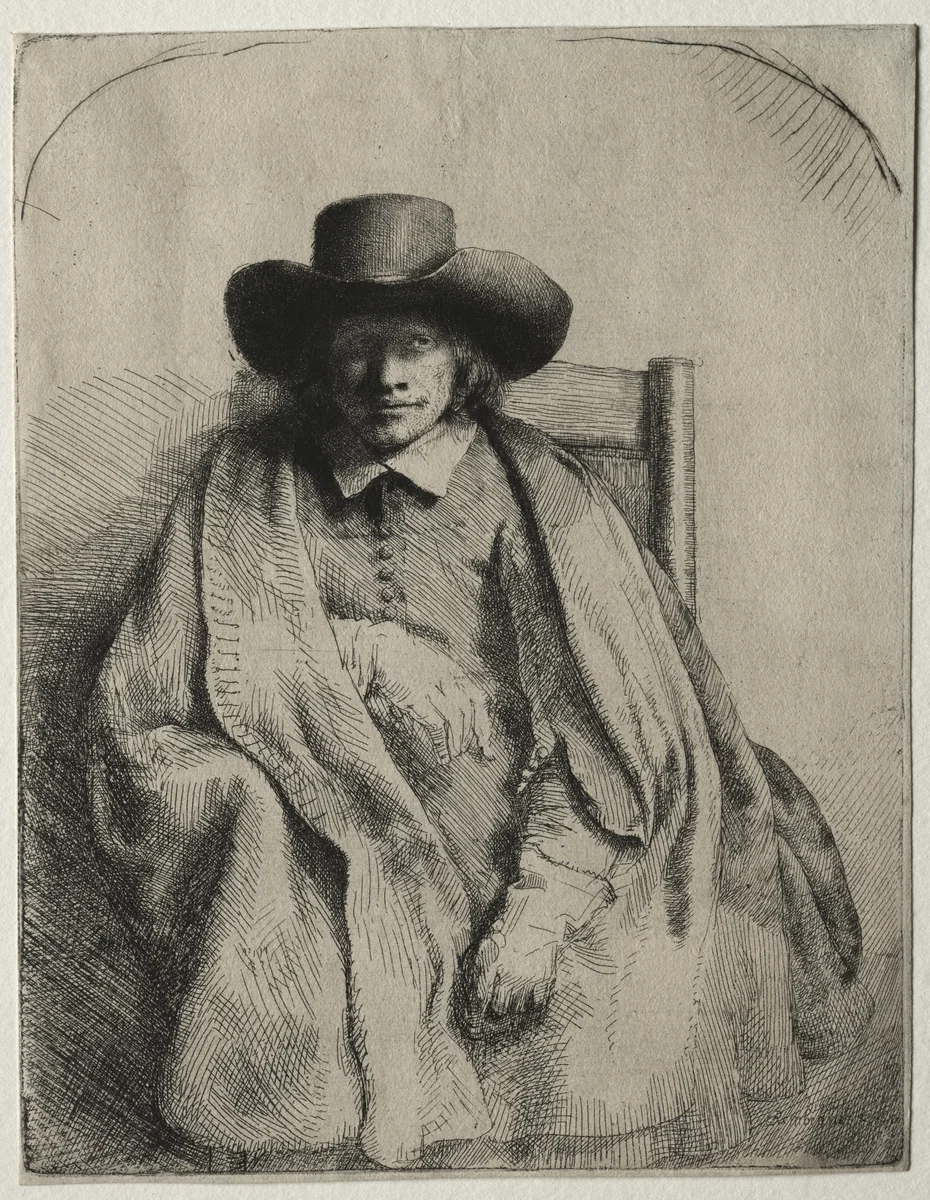 Clement de Jonghe, Printseller by Rembrandt van Rijn, print, 1651