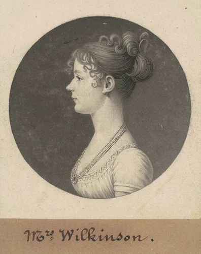 Catherine Andrews Wilkinson by Charles B. J. Févret de Saint-Mémin, print, 1808