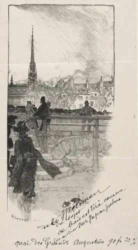 Quai des Grands Augustins by Auguste Louis Lepère, print, 1886