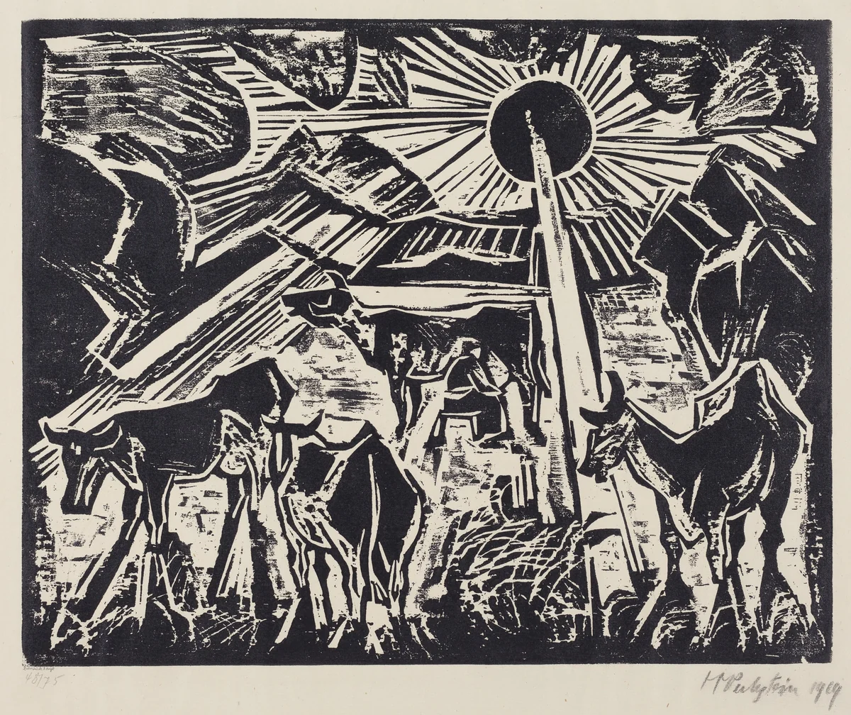 Evening by Max Pechstein, print, 1919