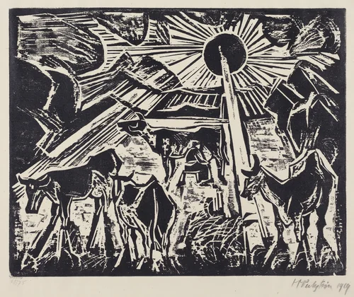 Evening by Max Pechstein, print, 1919