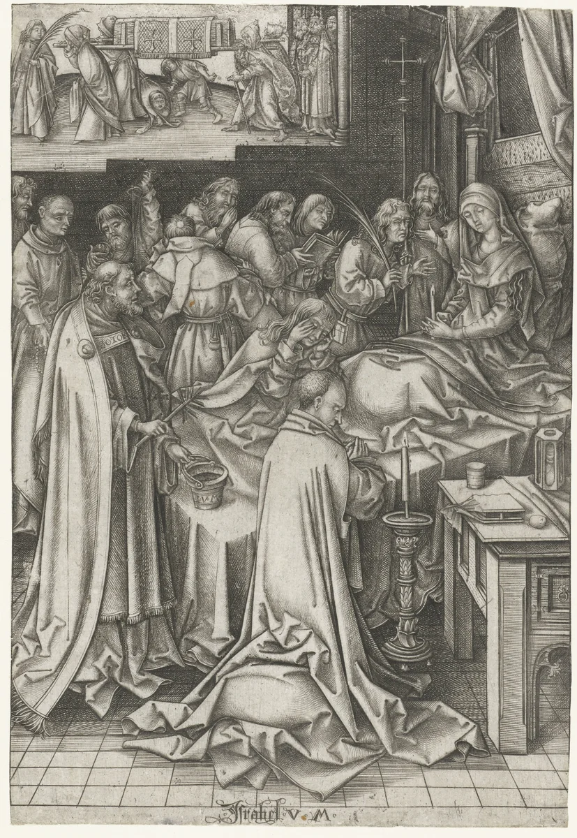 De dood van Maria by Unknown, print, 1455-1503