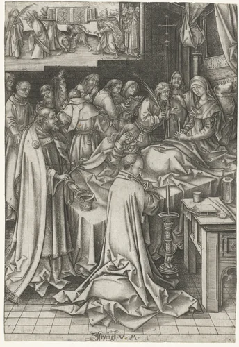 De dood van Maria by Unknown, print, 1455-1503