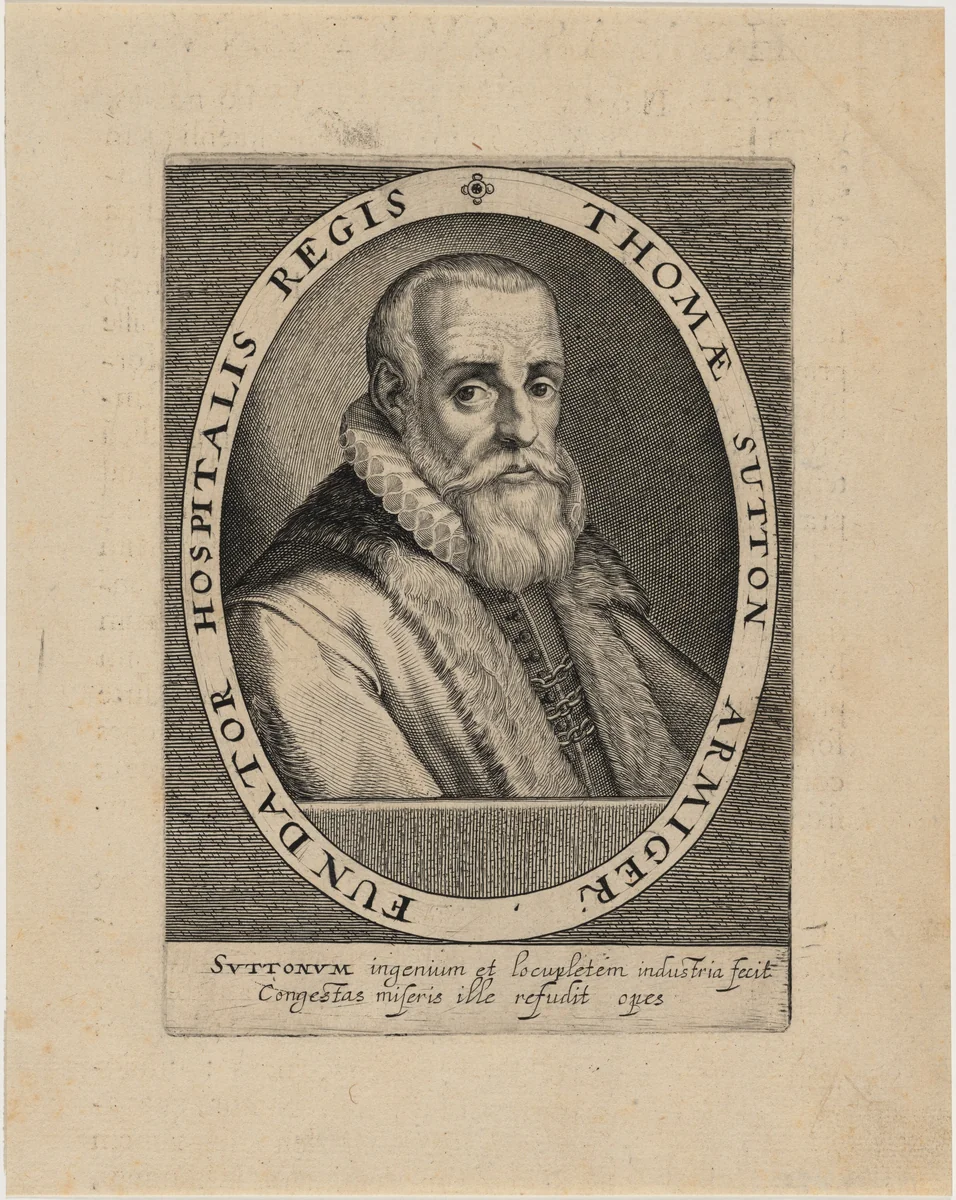Thomas Sutton, Founder of the Charterhouse by Willem de Passe, print, 1620