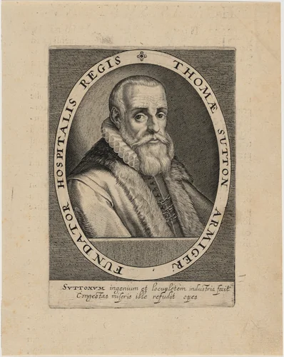 Thomas Sutton, Founder of the Charterhouse by Willem de Passe, print, 1620