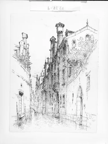 Rio di San Eustadio, Venice by Andrew Fisher Bunner, artwork, 1885