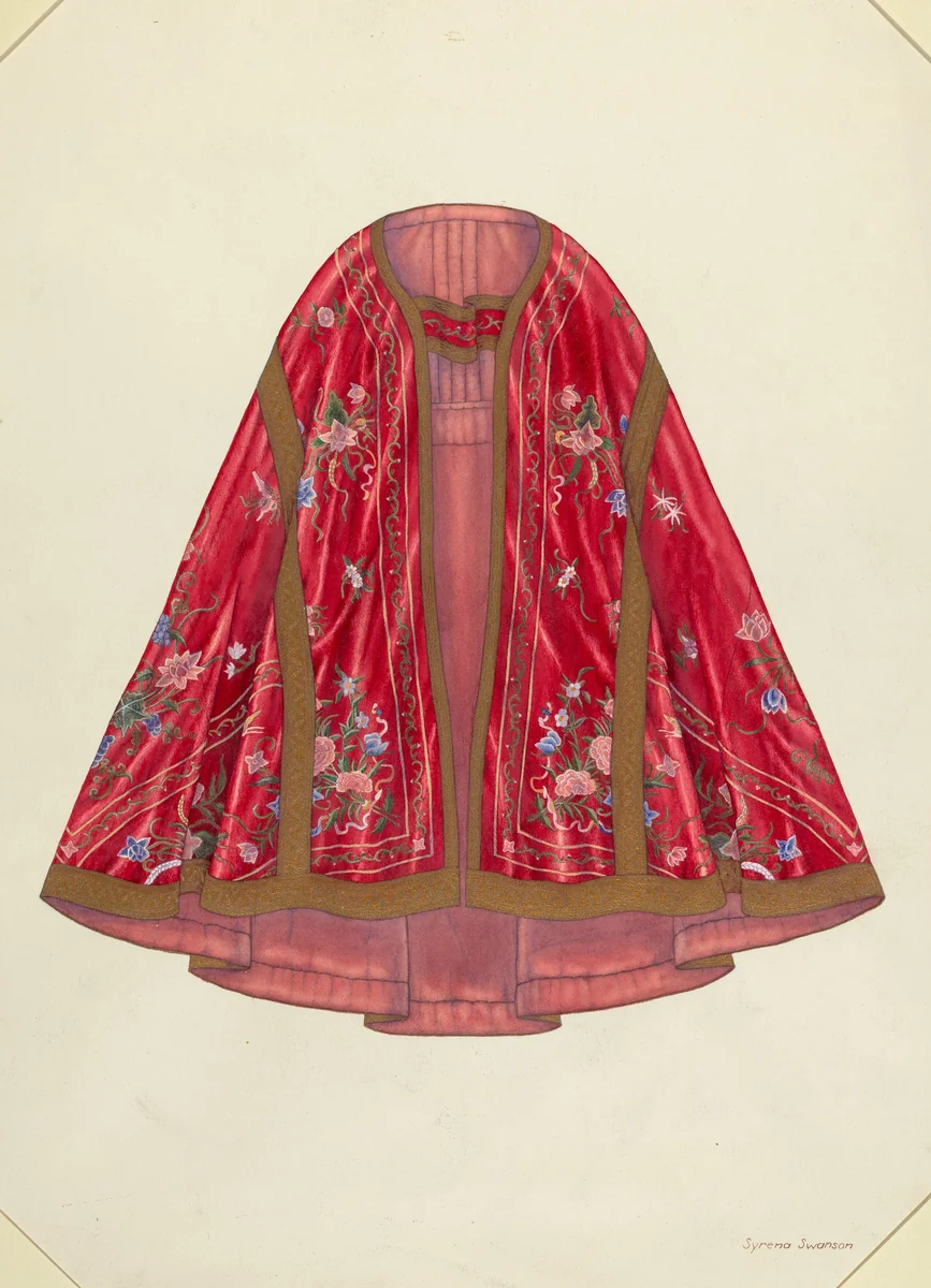 Ecclesiastical Vestment (front view) by Syrena Swanson, index of american design, 1940