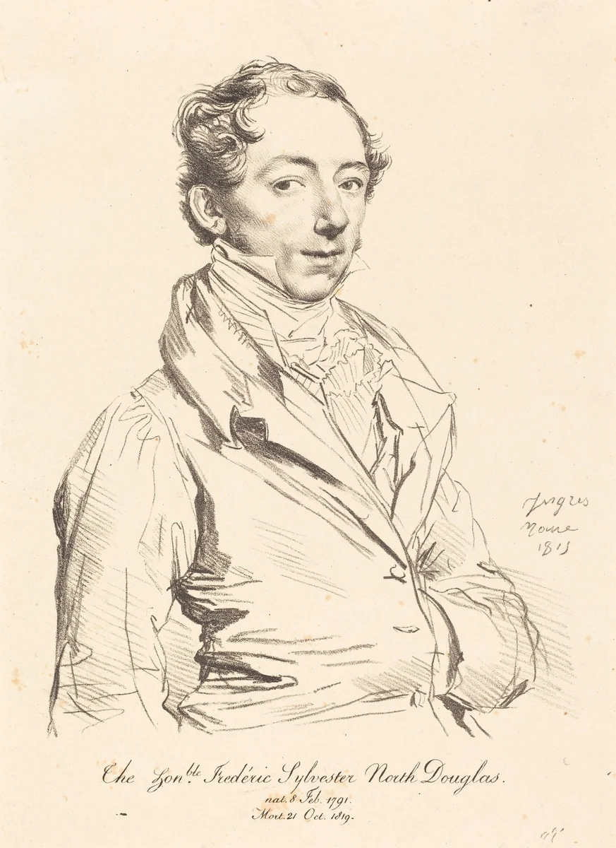Frederic Sylvester Douglas by Jean-Auguste-Dominique Ingres, print, 1815